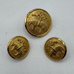 Brooks Brothers Gold Buttons Replacement Golden Fleece Waterbury 15mm 20mm Set 3